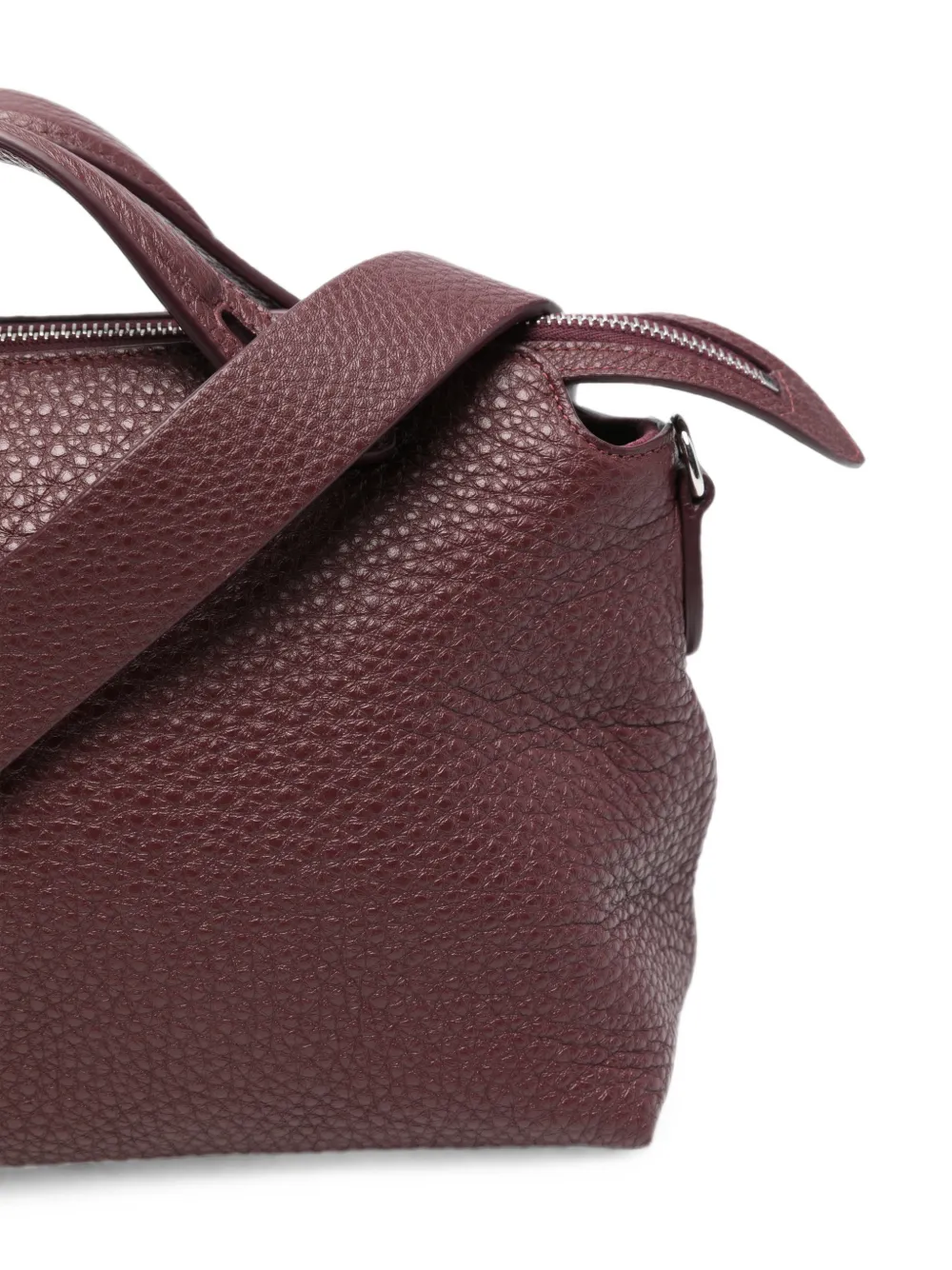 FENDI Medium By The Way leren clutch met textuur Rood