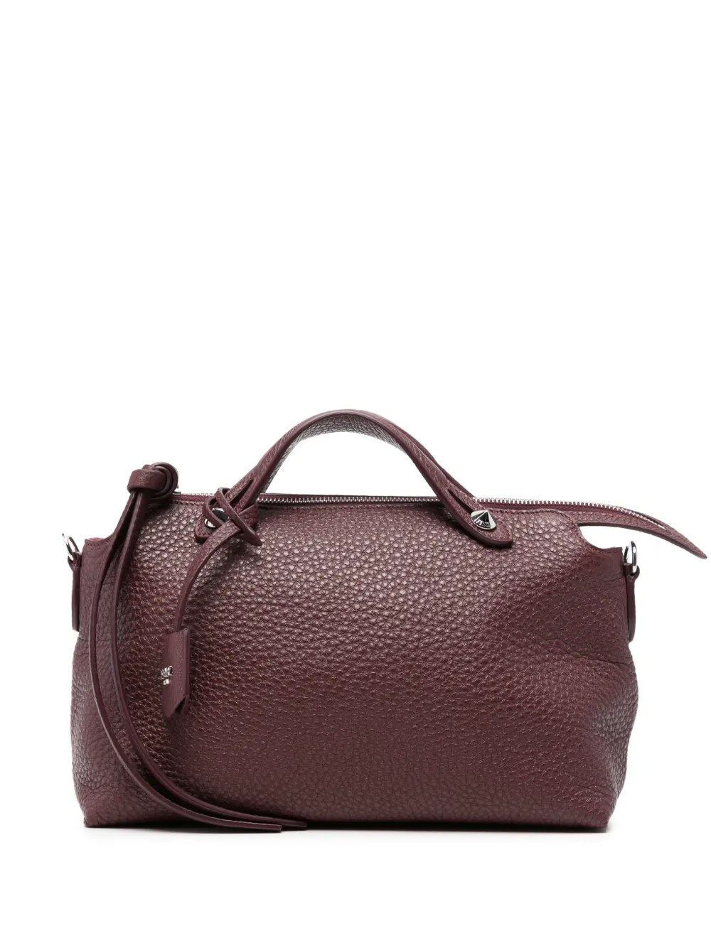 FENDI medium By The Way grained-leather clutch bag - Rosso