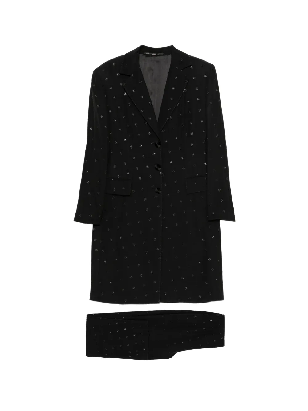 Gianfranco Ferré Pre-Owned 1990s bead-embellished suit - Nero