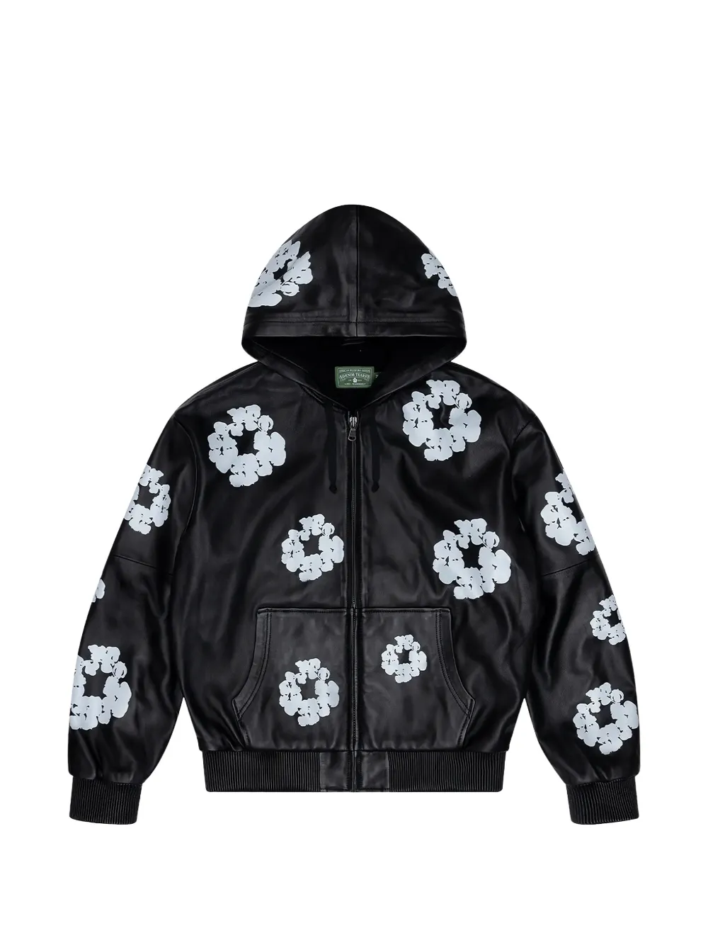 Denim Tears Felpa Cotton Wreath in pelle con cappuccio - Nero