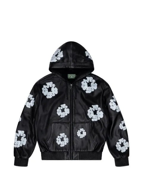 Denim Tears Cotton Wreath leather hoodie
