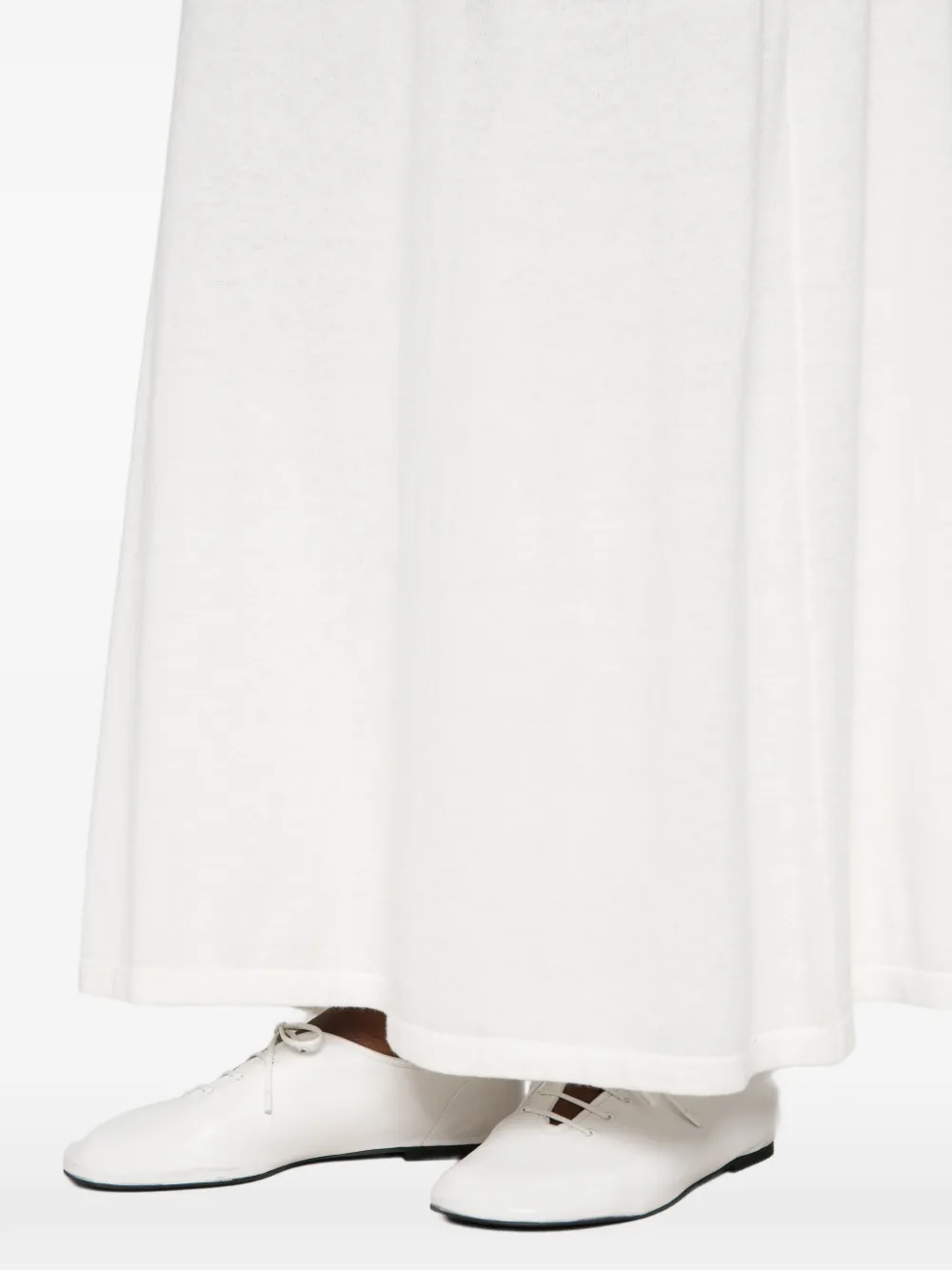 Lisa Yang Adrienne fine-knit flared maxi skirt Wit