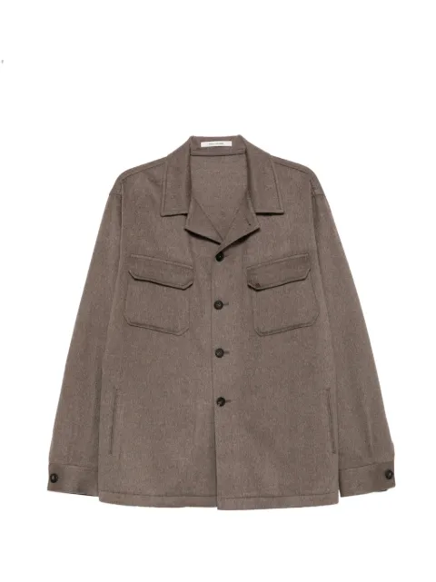 Tagliatore button-up patch-pocket coat