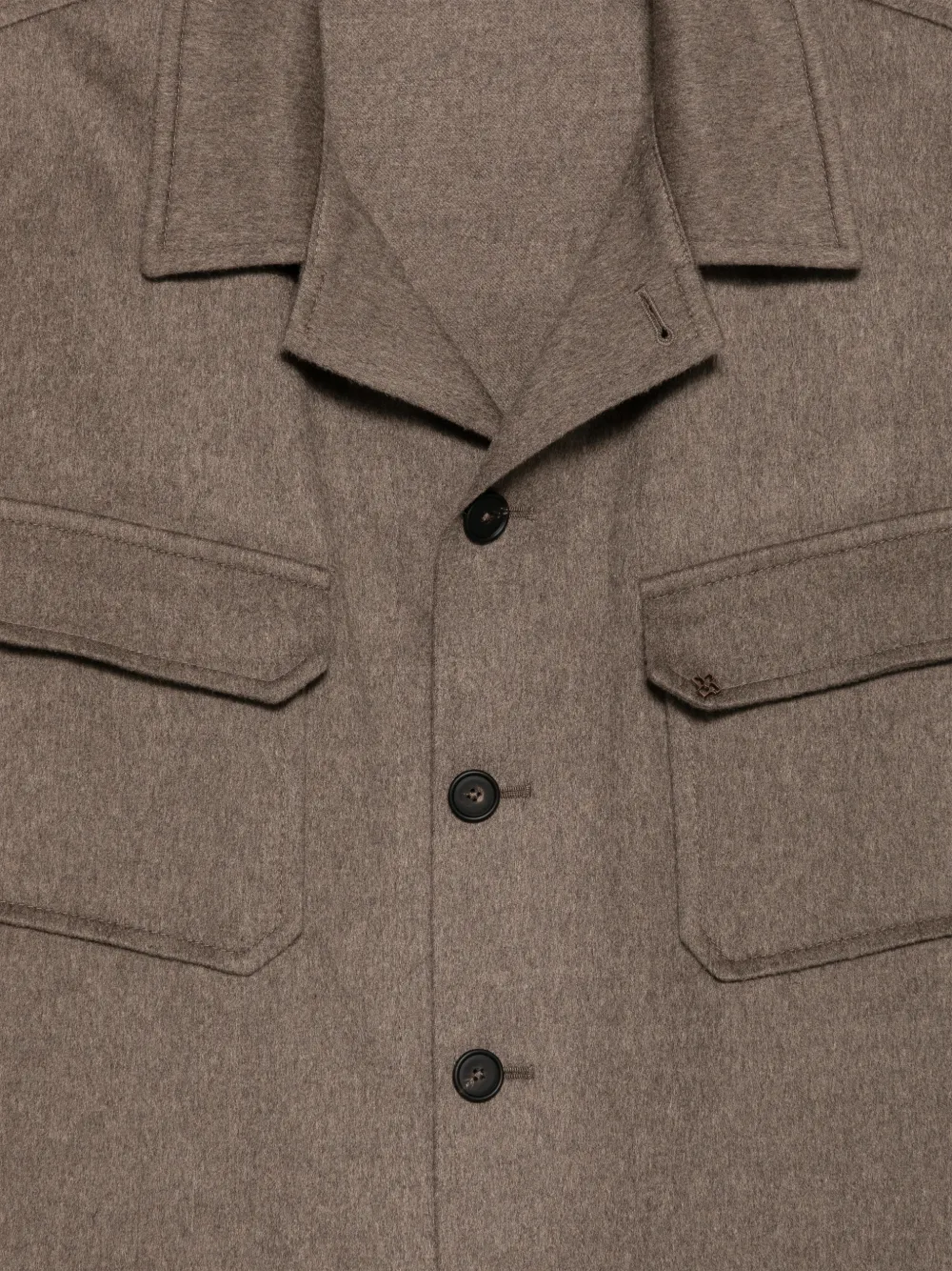 Tagliatore button-up patch-pocket coat Bruin