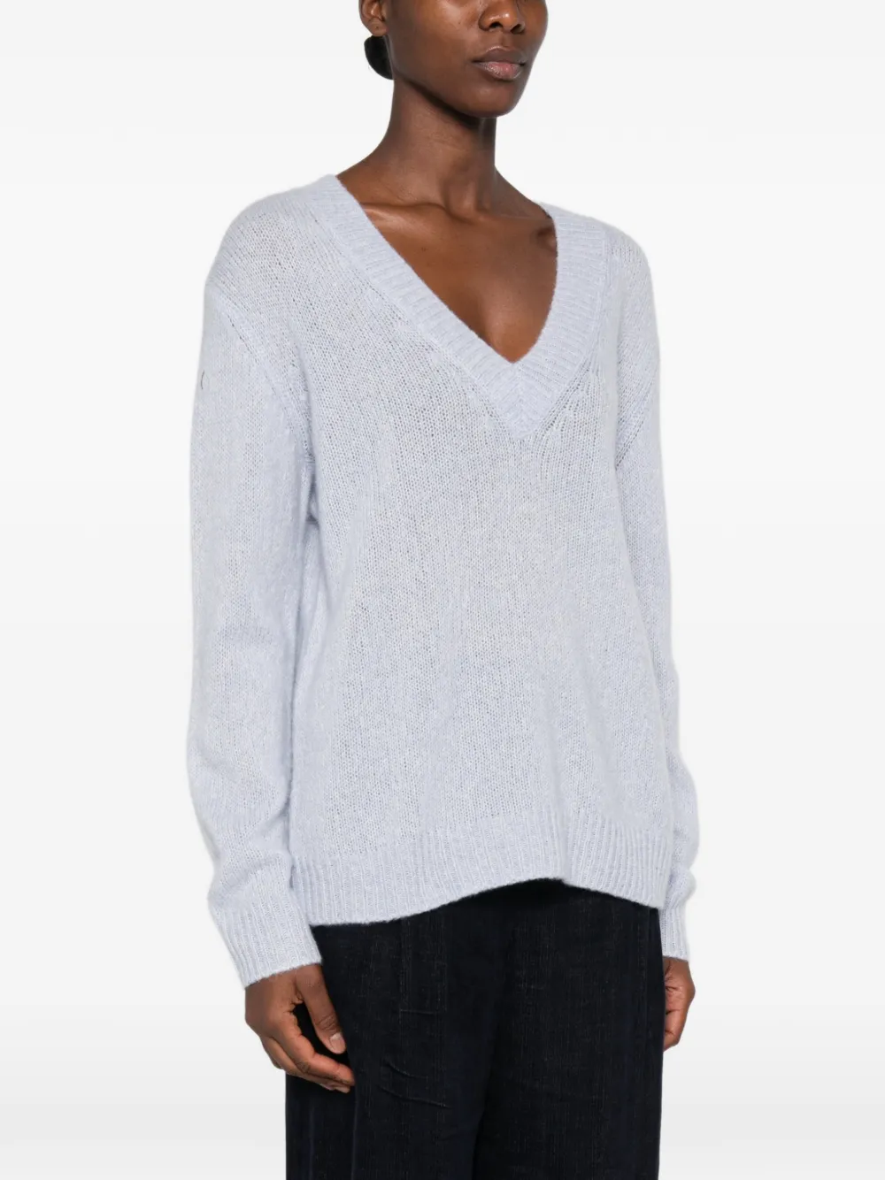 Lisa Yang Leona V-neck sweater Blauw
