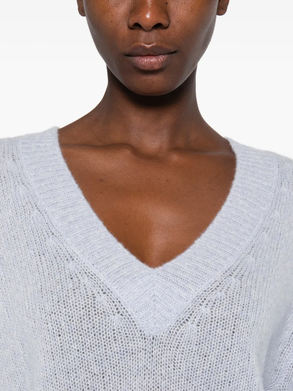 Lisa Yang Leona V-neck sweater Blauw