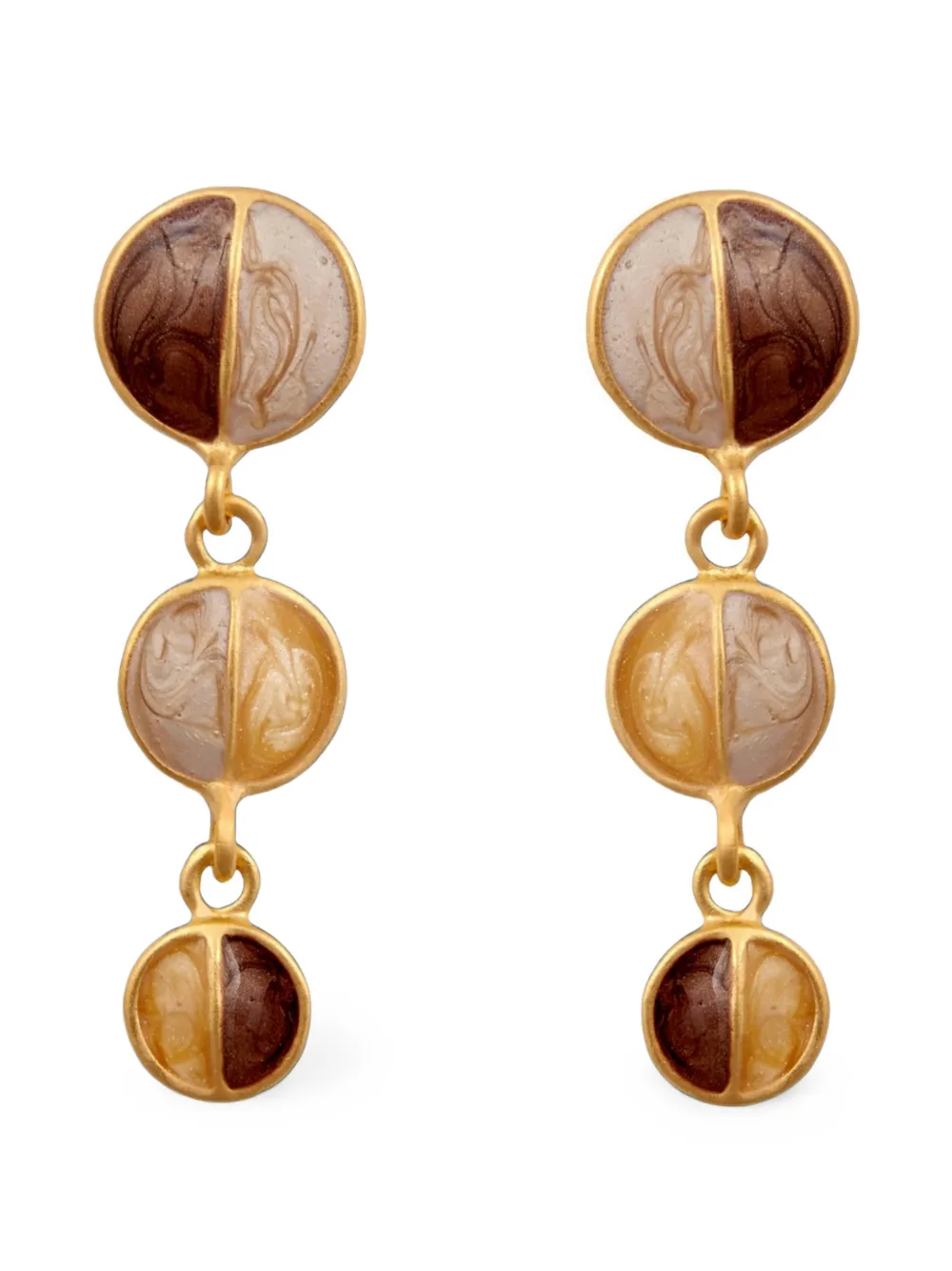 Susan Caplan Vintage 1990s drop-style earrings - Oro