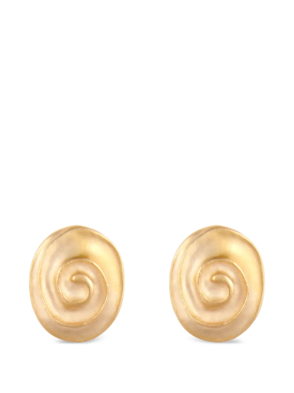 Susan Caplan Vintage 1990s oval-shape clip-on earrings - Oro