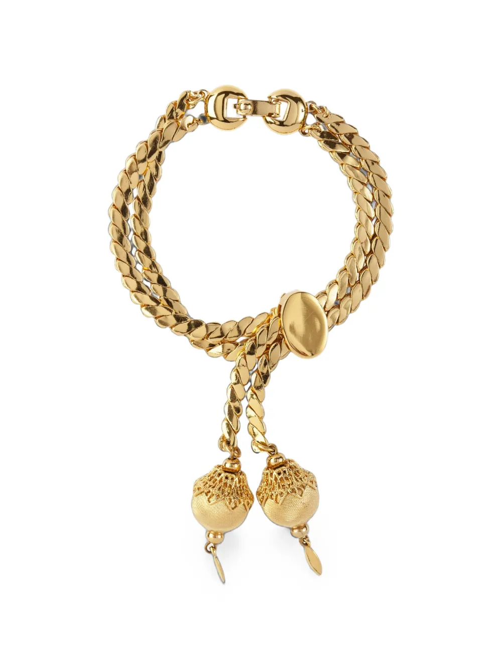 Monet Pre-Owned bracelet double chaîne (années 1970) - Or Monet Pre-Owned bracelet double chaîne (années 1970) - Or