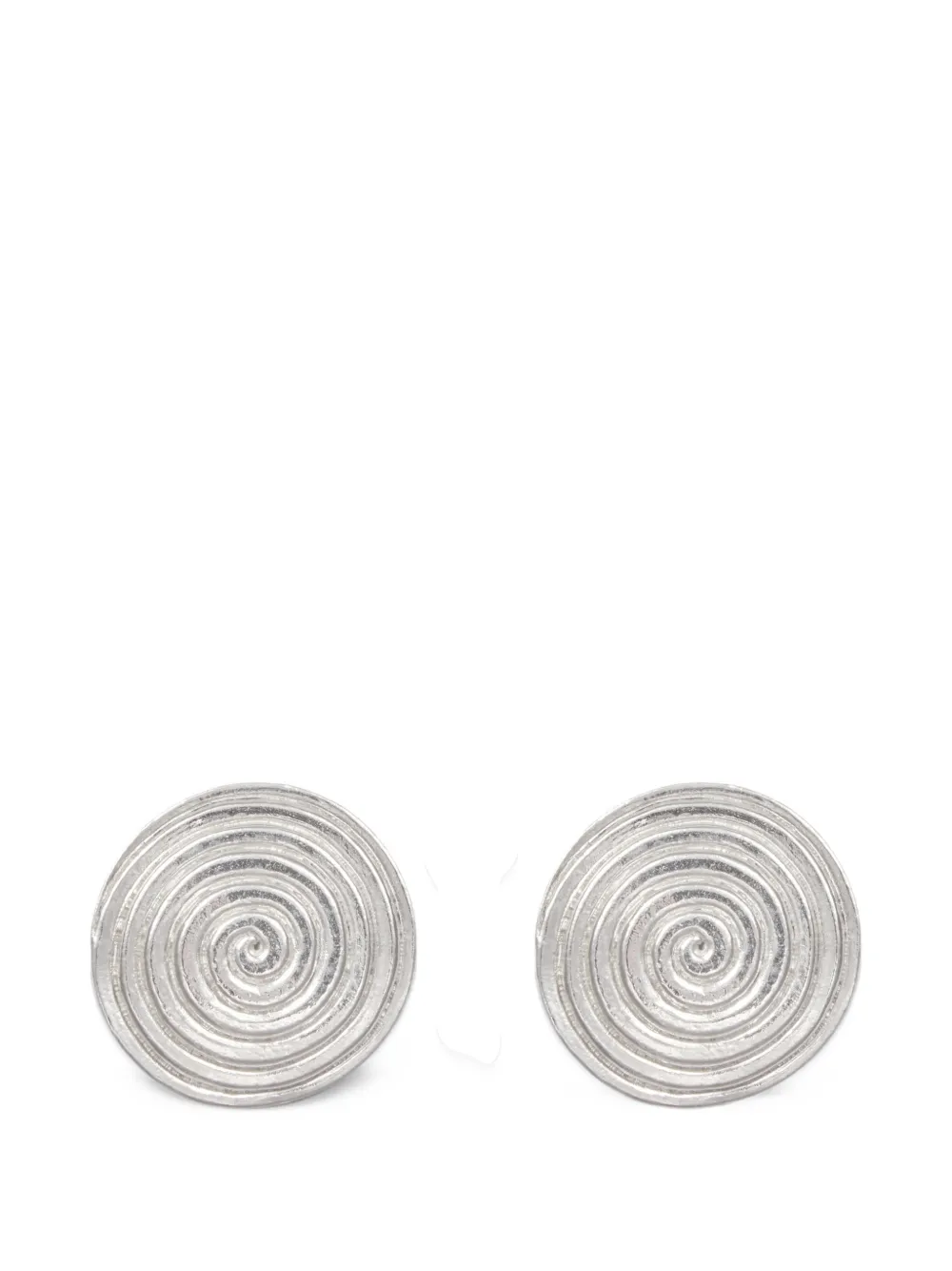 Susan Caplan Vintage 1990s round-shape clip-on earrings - Argento