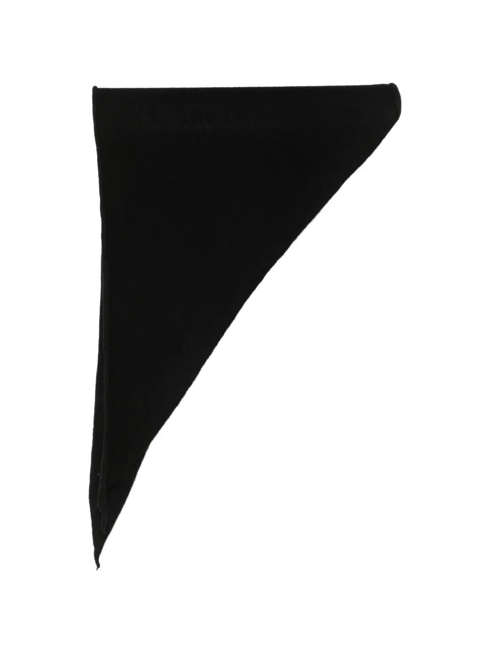 Baserange knitted triangular scarf - Nero