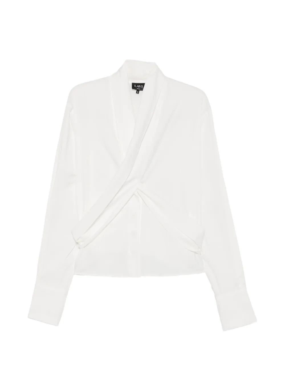 LAVI COUTURE twist-detail tie-fastening shirt