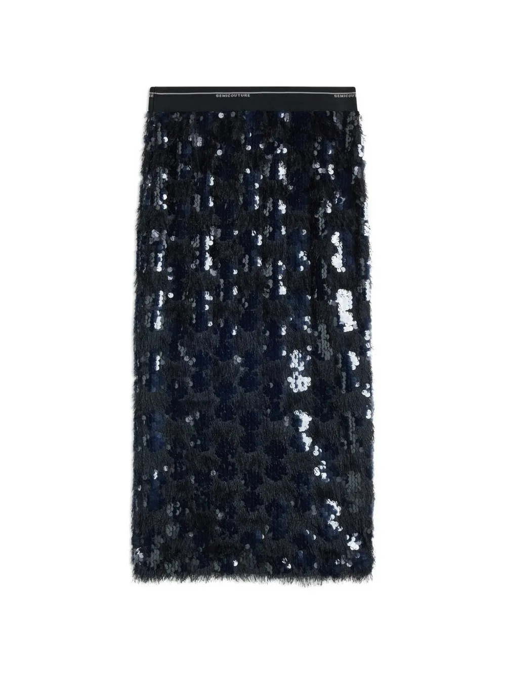 Semicouture Bindy sequin-embellished fringed midi skirt