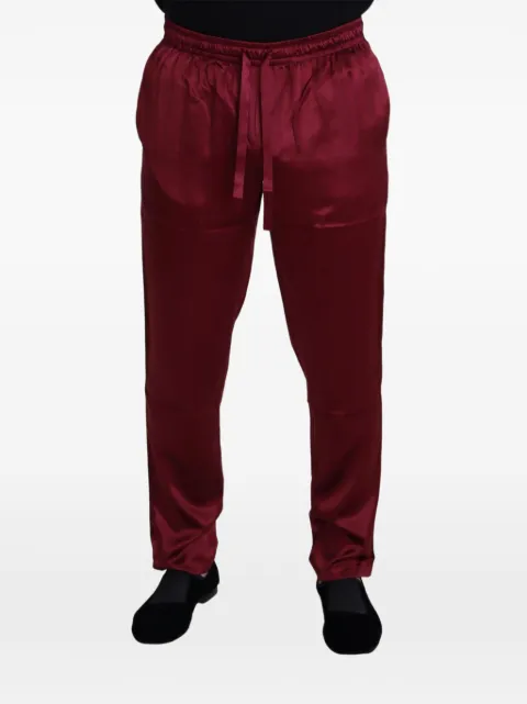 Dolce & Gabbana silk drawstring trousers