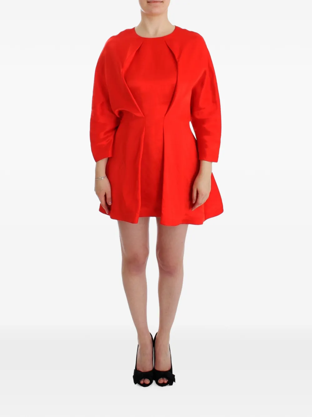 Fyodor Golan pleated long-sleeve mini dress