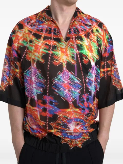 Dolce & Gabbana Luminarie-print V-neck T-shirt