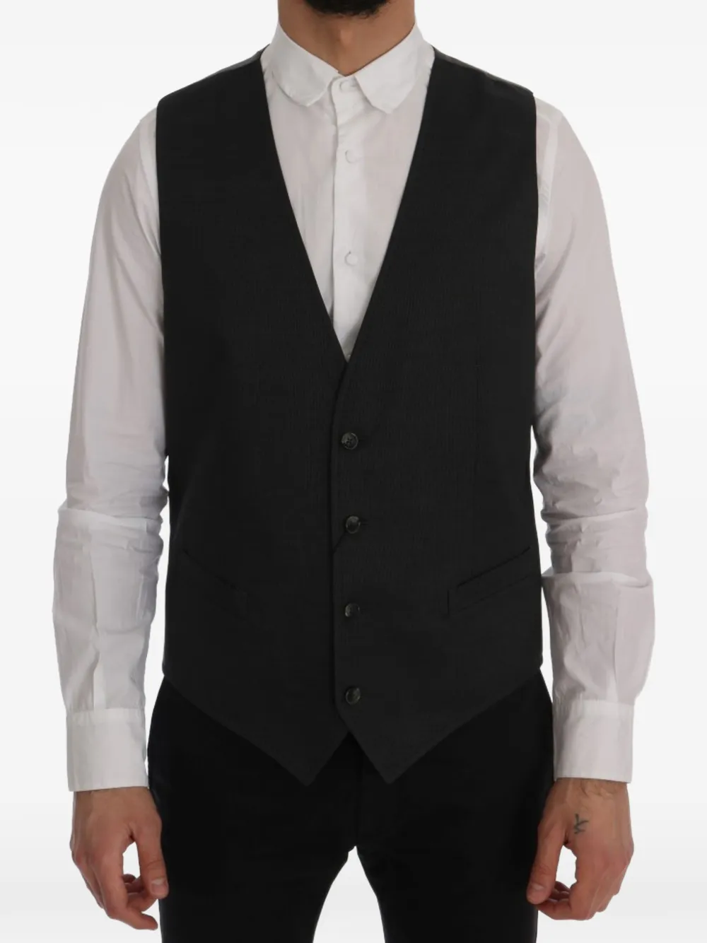 Dolce & Gabbana Staff pinstripe-pattern waistcoat - Grey