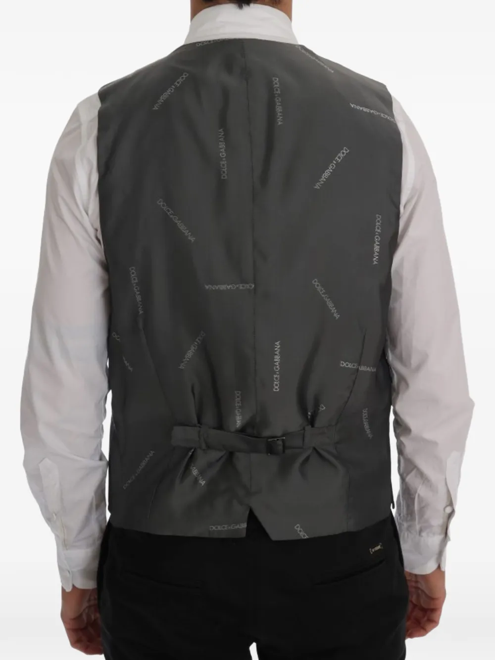 Dolce & Gabbana Staff gilet met krijtstreep Grijs