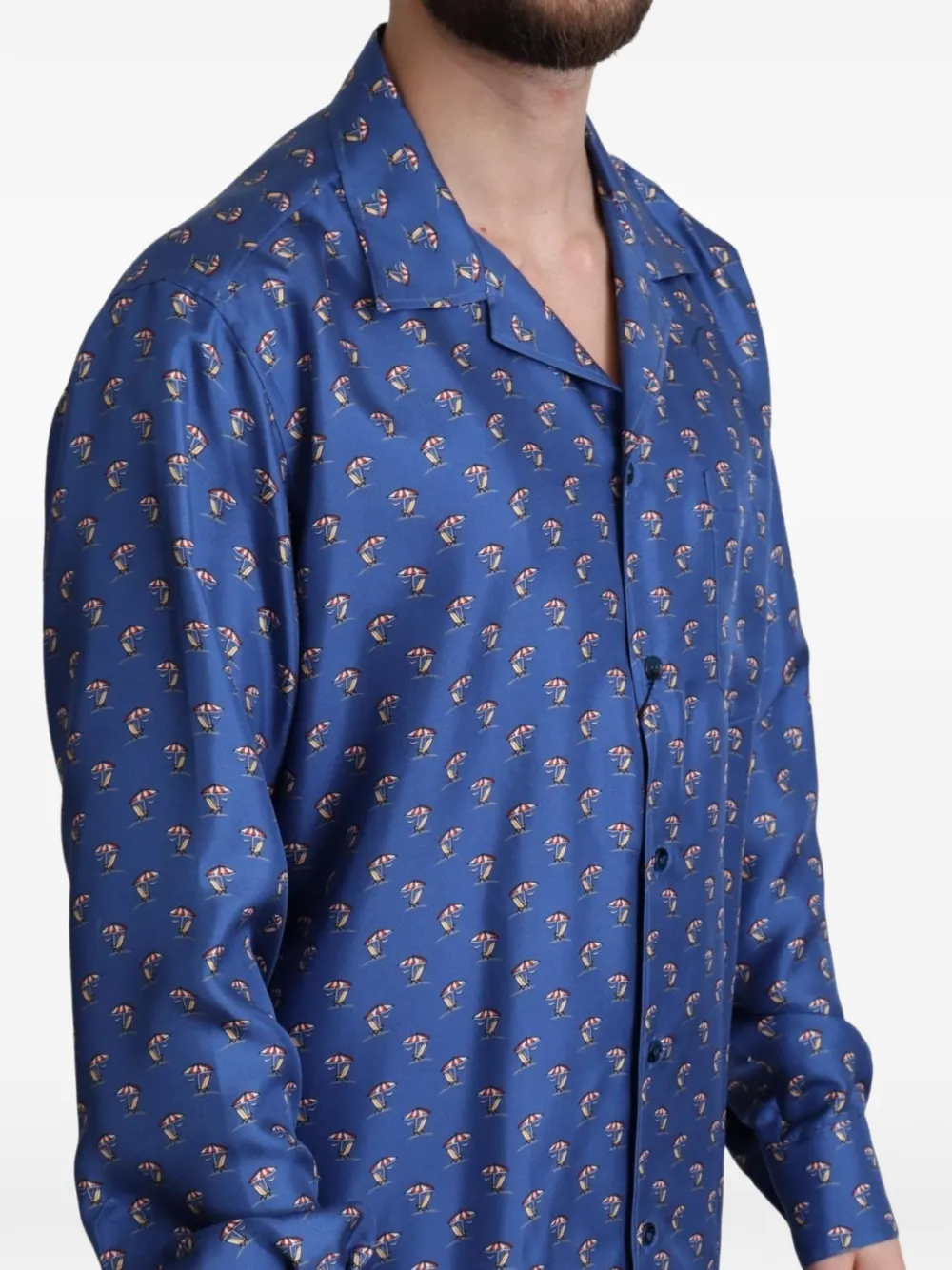 Dolce & Gabbana Overhemd met stoel-print Blauw