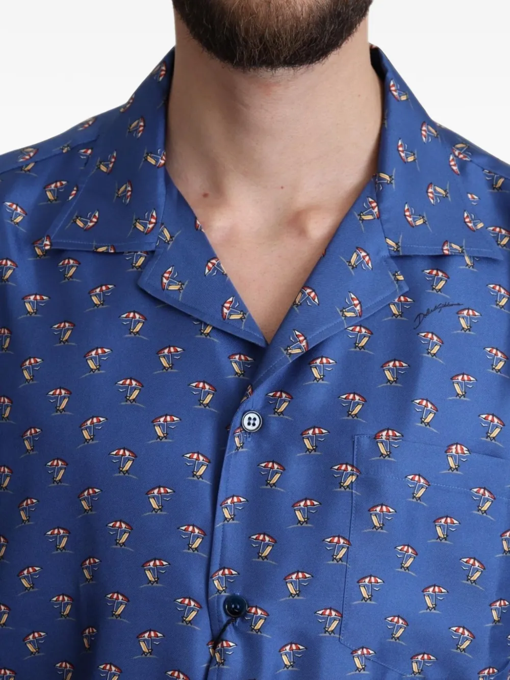 Dolce & Gabbana Overhemd met stoel-print Blauw