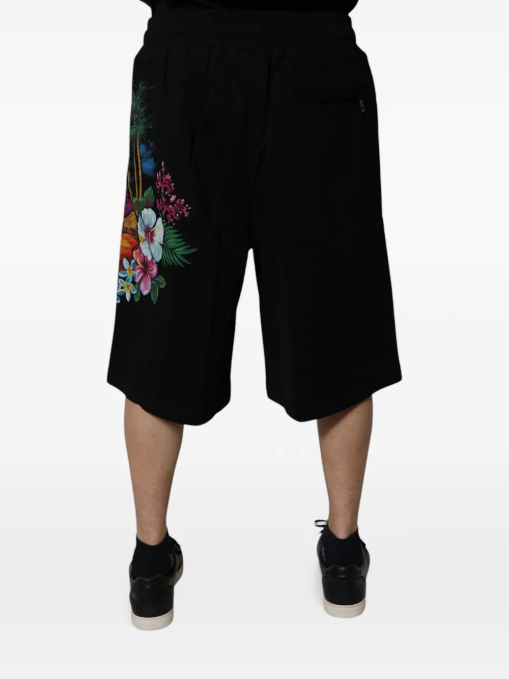 Dolce & Gabbana DG shorts met tropische print Zwart