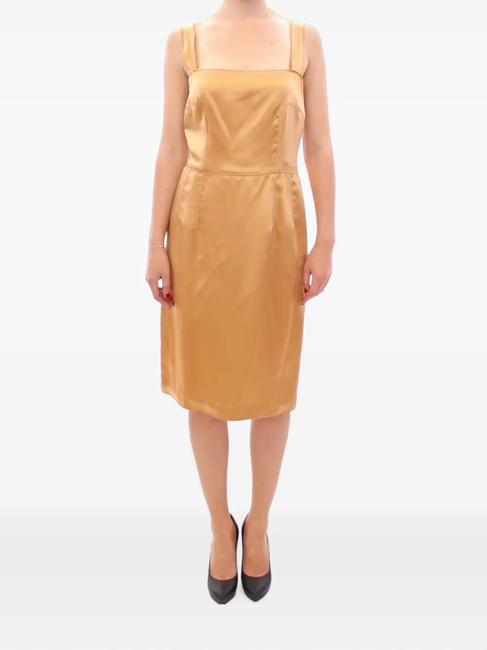 Dolce & Gabbana square-neck mini dress - Orange