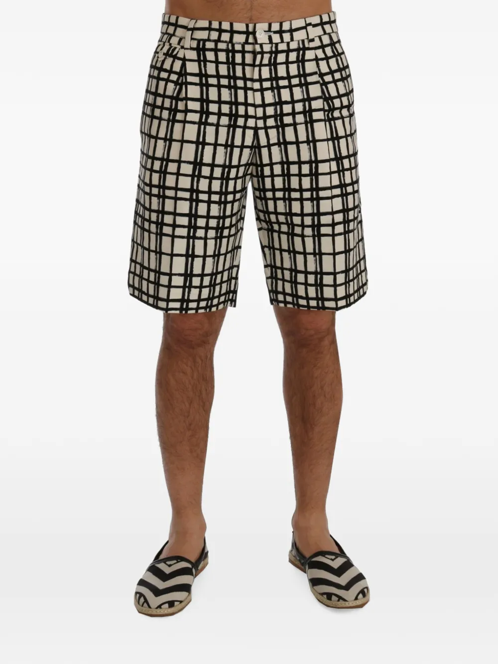 Dolce & Gabbana grid-print shorts - Nero