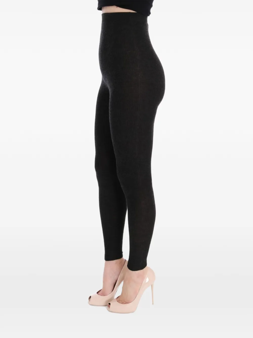 Dolce & Gabbana Ribgebreide legging Zwart