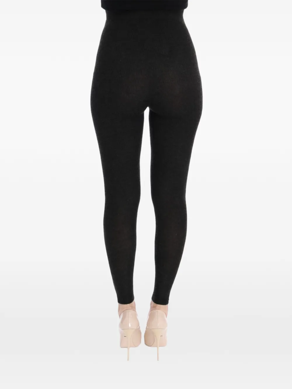 Dolce & Gabbana Ribgebreide legging Zwart