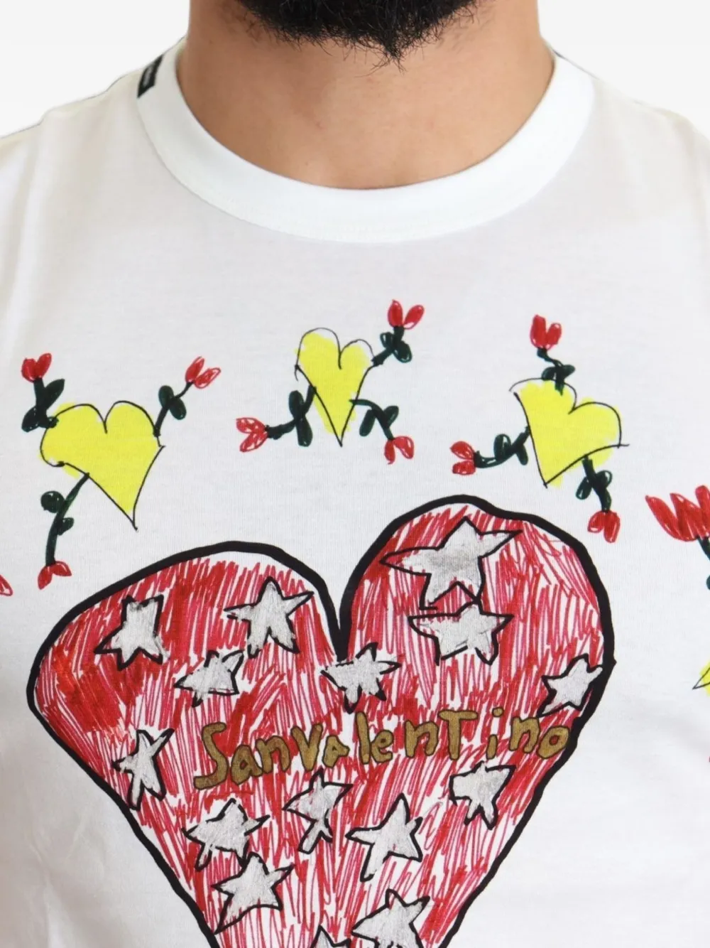 Dolce & Gabbana T-shirt met Saint Valentine-print Wit