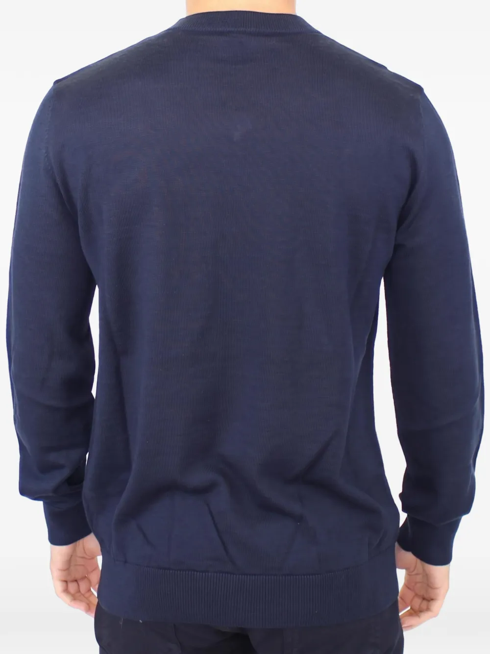 Ermanno Scervino Trui met V-hals en logo-print Blauw
