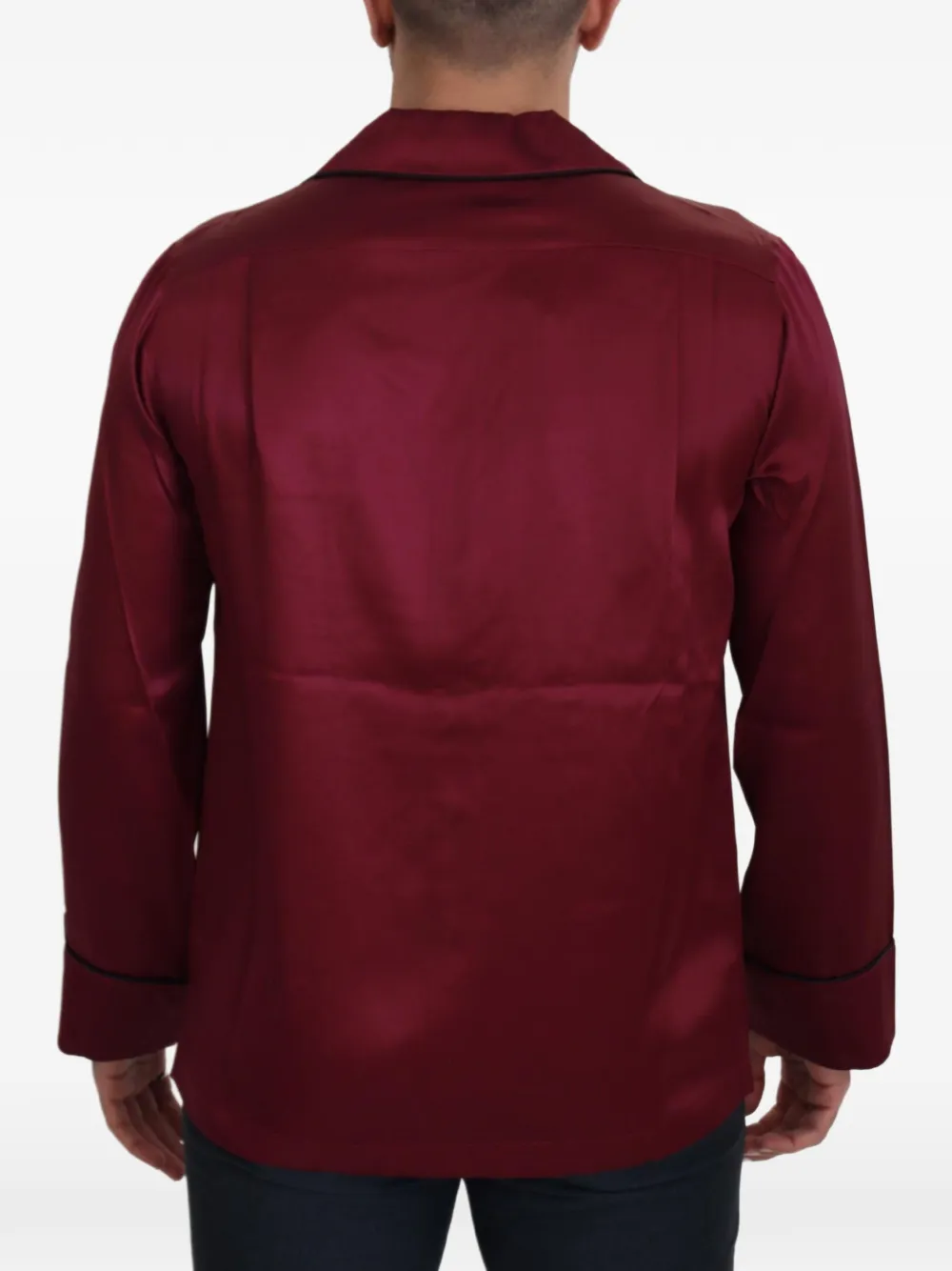 Dolce & Gabbana Zijden pyjama met biesdetail Rood