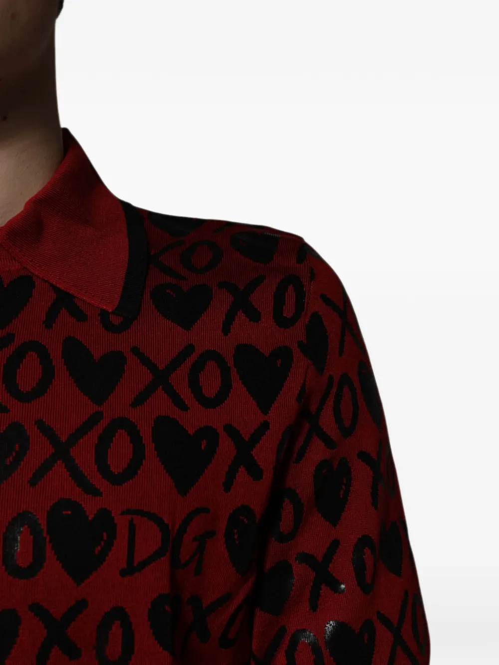 Dolce & Gabbana Poloshirt met hart-print Rood