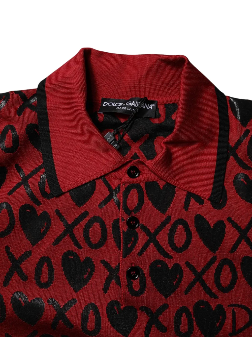 Dolce & Gabbana Poloshirt met hart-print Rood