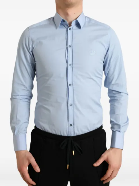 Dolce & Gabbana crown-embroidered shirt