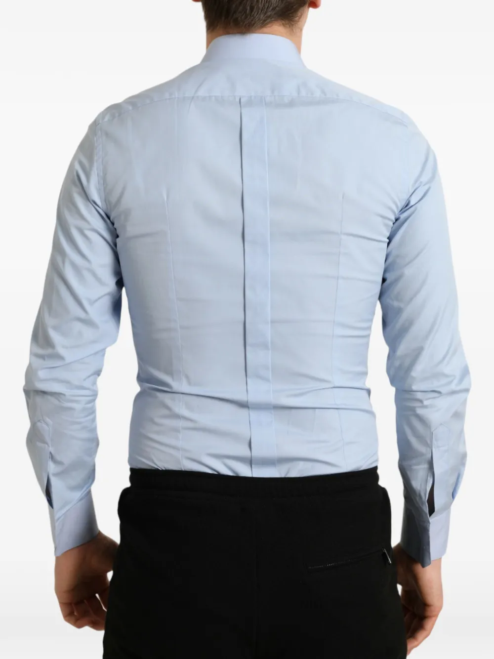 Dolce & Gabbana Overhemd met geborduurde kroon Blauw