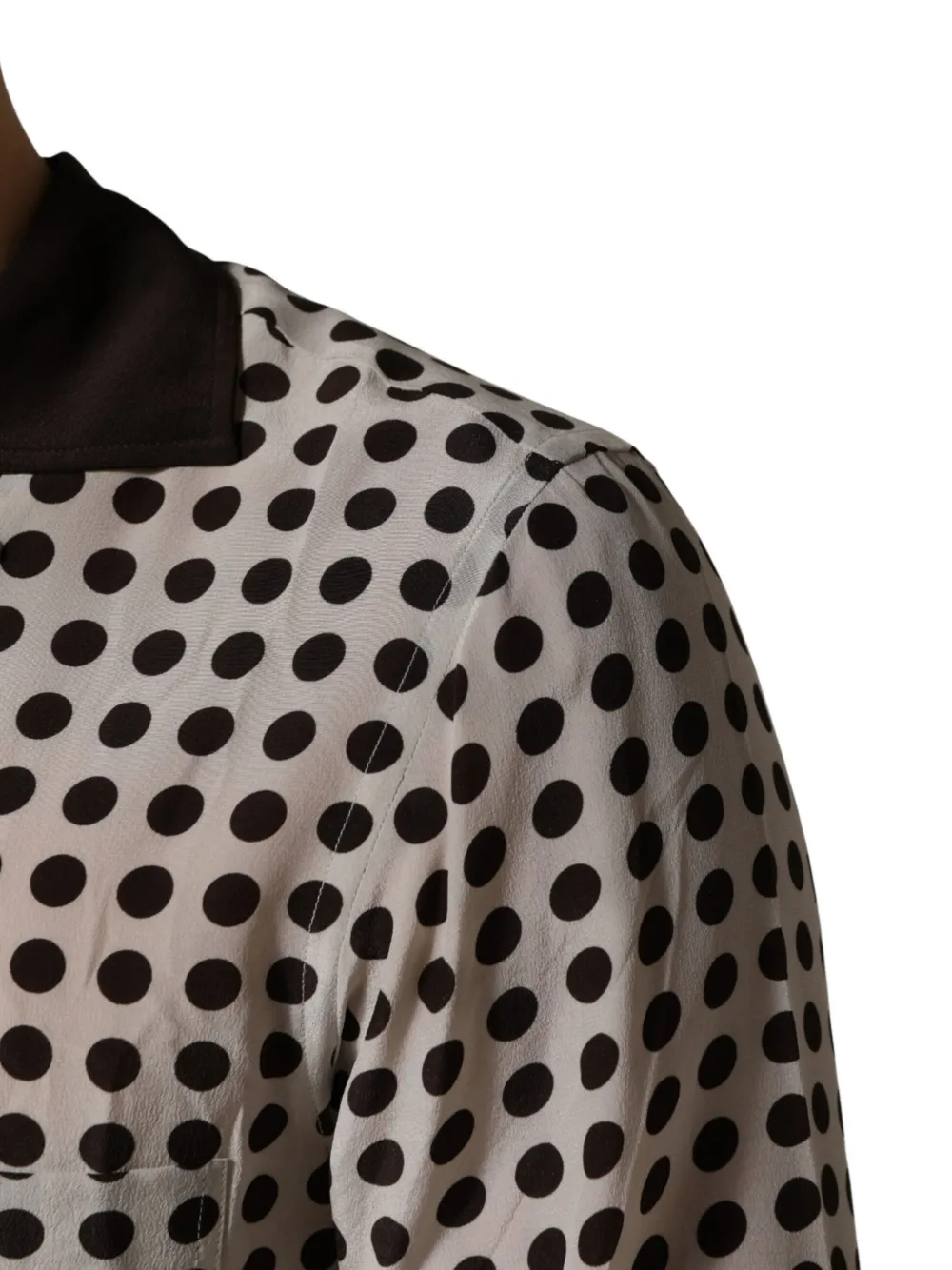 Dolce & Gabbana Zijden overhemd met stippen Wit