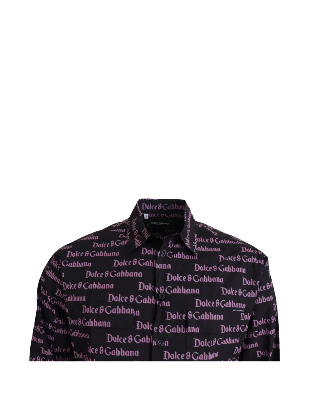 Dolce & Gabbana Overhemd met logoprint Zwart