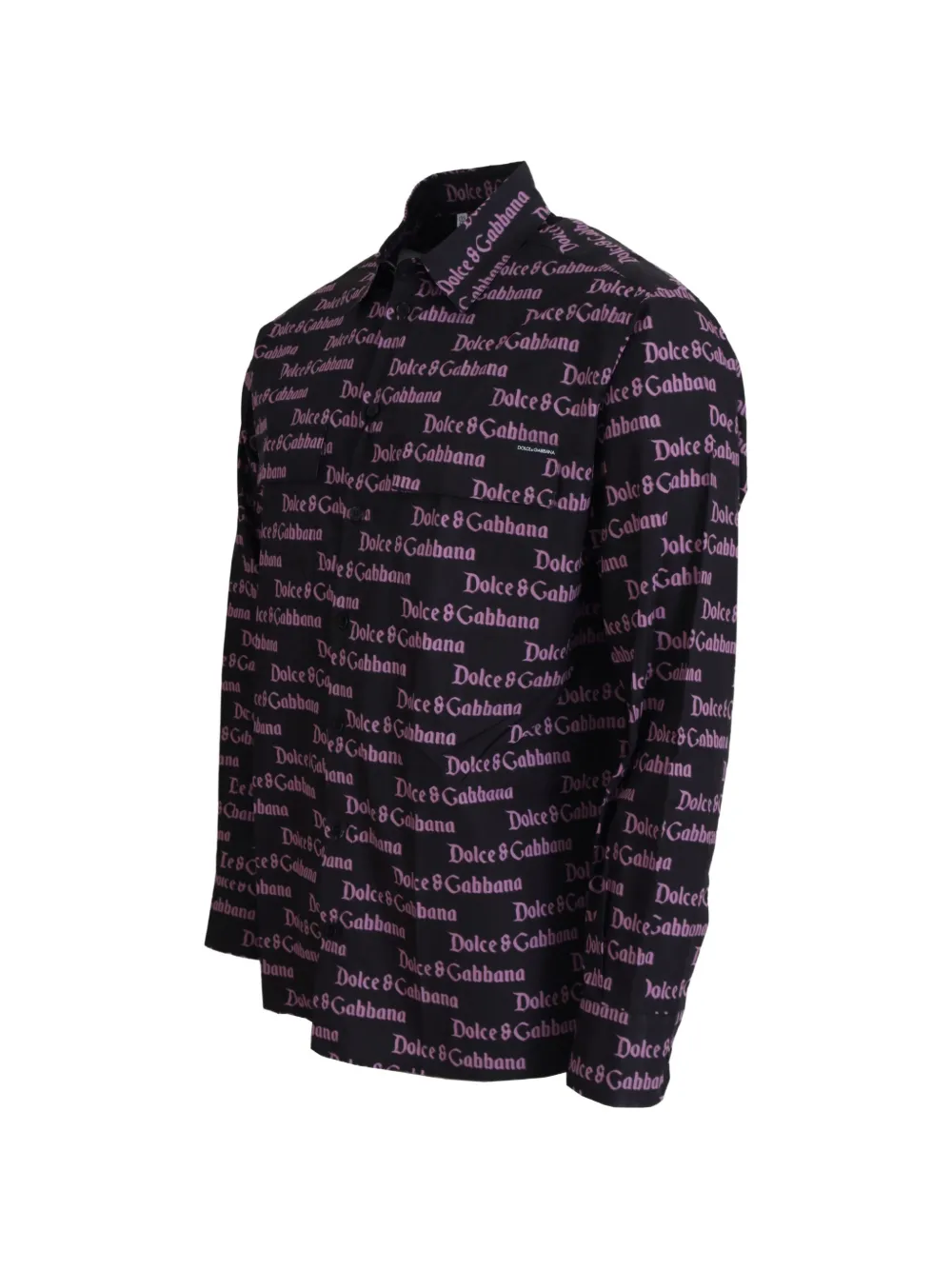 Dolce & Gabbana Overhemd met logoprint Zwart
