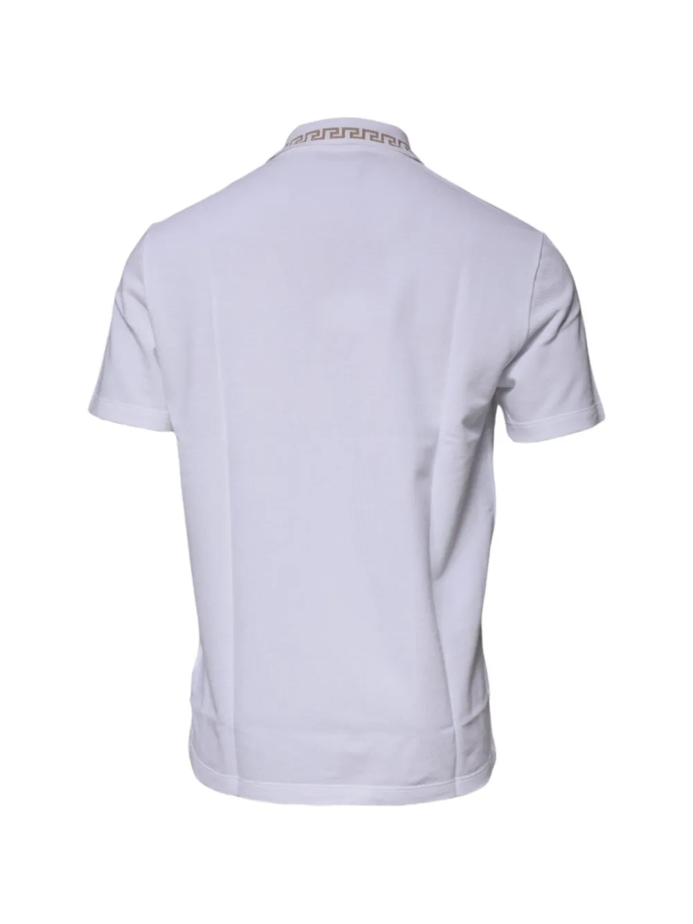 Versace Poloshirt met Greca kraag Wit