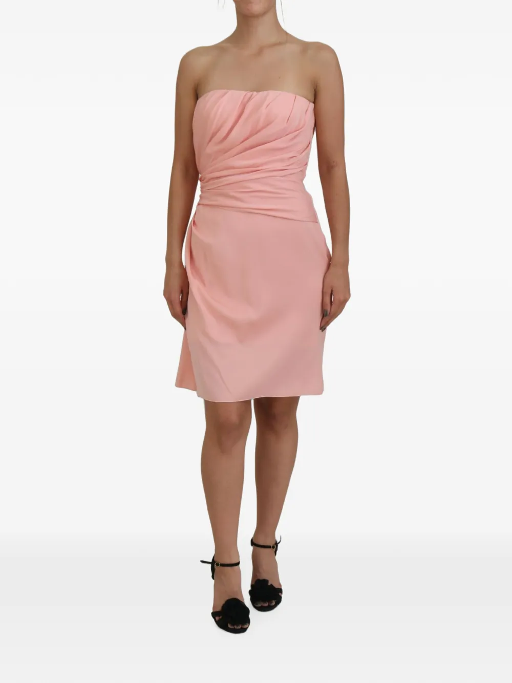 Dolce & Gabbana strapless draped mini dress - Rosa