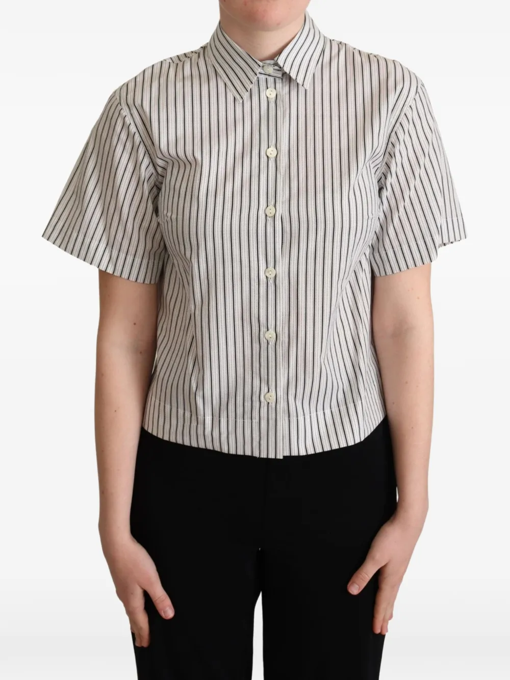 Dolce & Gabbana pinstripe short-sleeves shirt