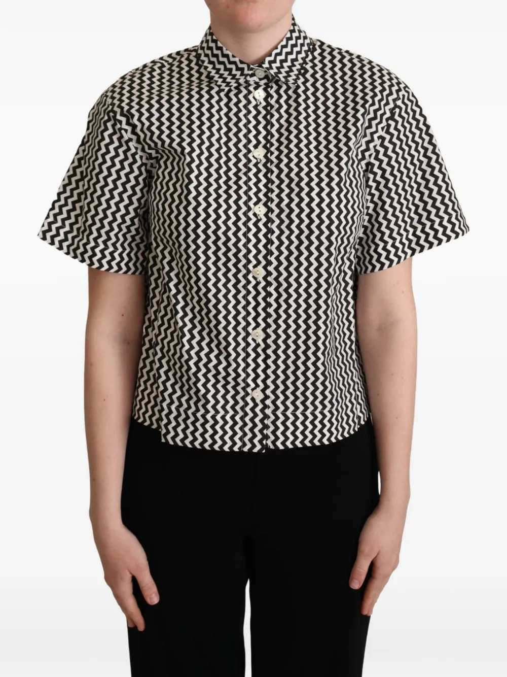 Dolce & Gabbana zigzag-print shirt - Black