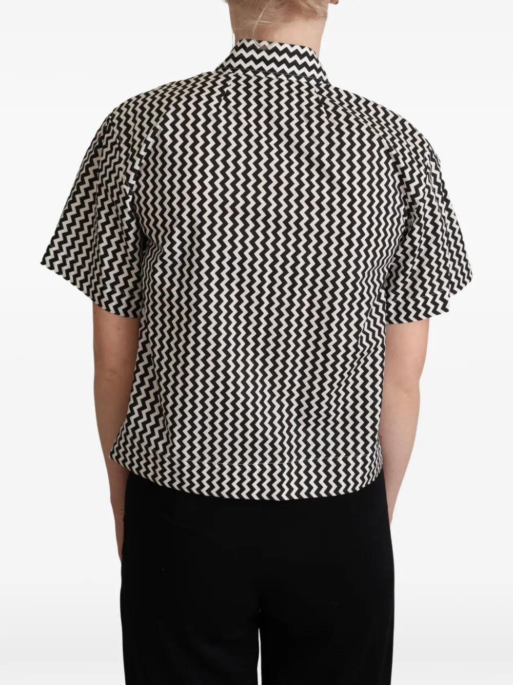 Dolce & Gabbana Blouse met zigzag print Zwart