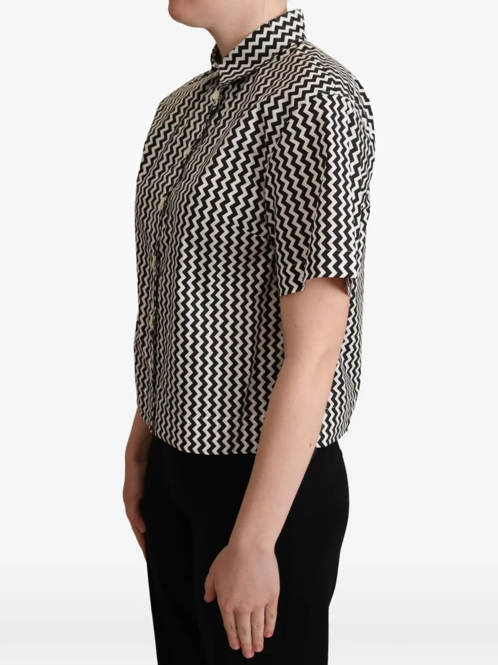 Dolce & Gabbana Blouse met zigzag print Zwart