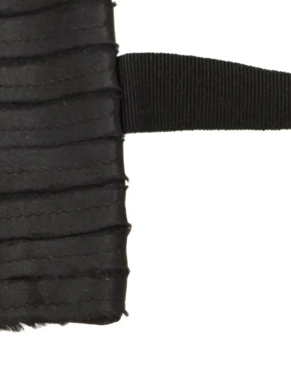 Dolce & Gabbana Geplooide riem met gerafelde randen Zwart