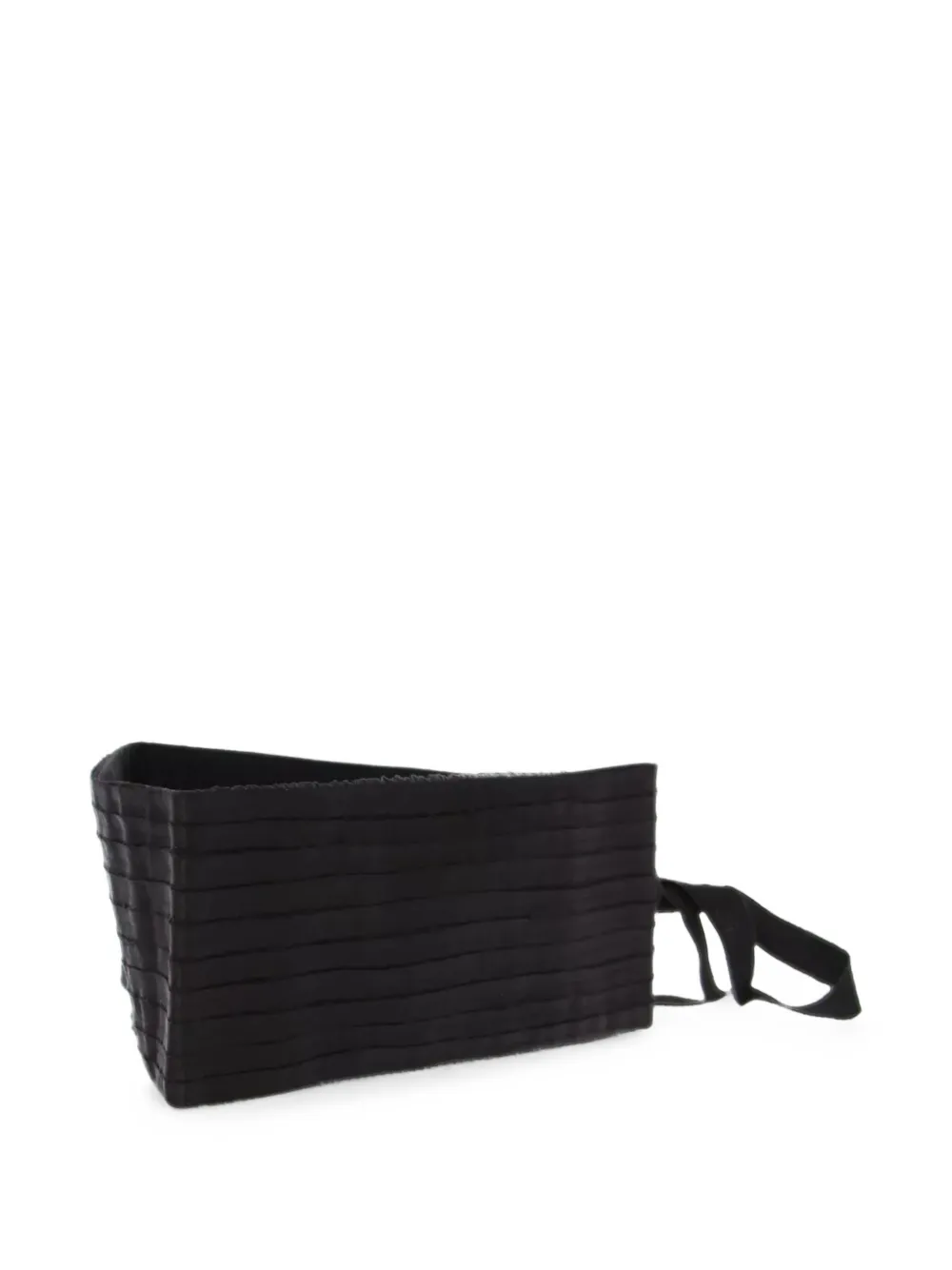 Dolce & Gabbana Geplooide riem met gerafelde randen Zwart