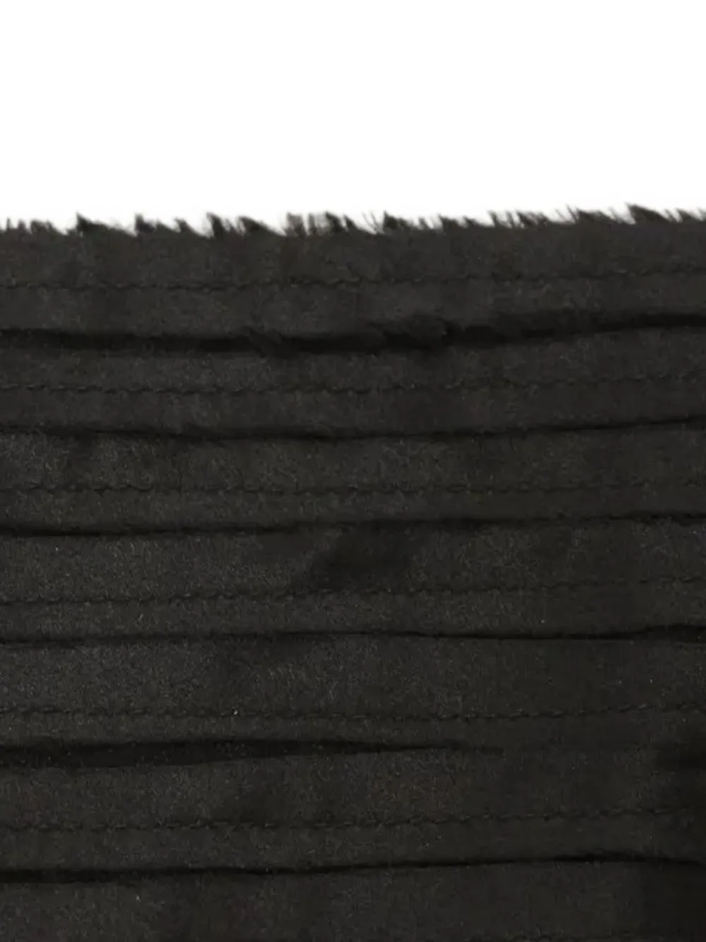 Dolce & Gabbana Geplooide riem met gerafelde randen Zwart