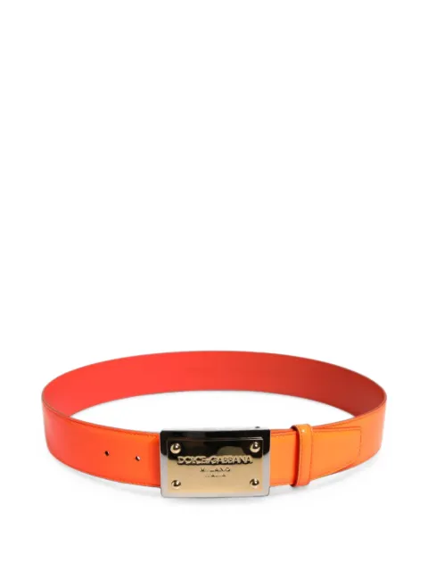 Dolce & Gabbana logo-plaque belt