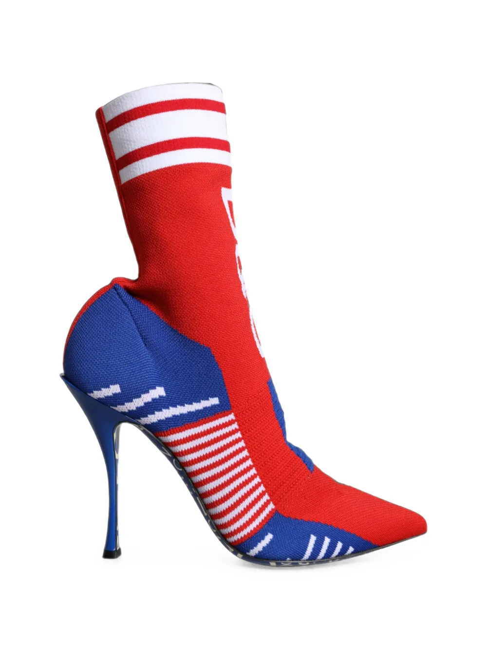 Dolce & Gabbana logo-knit sock ankle boots